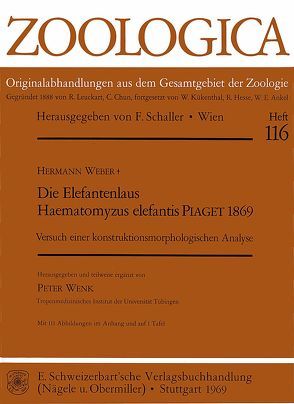 Die Elefantenlaus – Haematomyzus elefantis Piaget 1869 von Weber,  Hermann, Wenk,  Peter