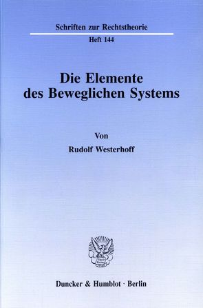 Die Elemente des Beweglichen Systems. von Westerhoff,  Rudolf