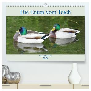 Die Enten vom Teich (hochwertiger Premium Wandkalender 2024 DIN A2 quer), Kunstdruck in Hochglanz von Mahrhofer,  Verena