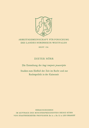 Die Entstehung der longi temporis praescriptio von Nörr,  Dieter
