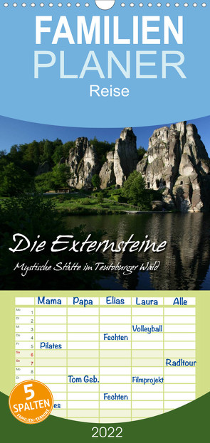 Familienplaner Die Externsteine (Wandkalender 2022 , 21 cm x 45 cm, hoch) von Berg,  Martina