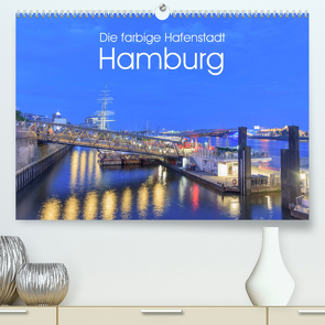 Die farbige Hafenstadt Hamburg (Premium, hochwertiger DIN A2 Wandkalender 2023, Kunstdruck in Hochglanz) von Nürnberg,  Fiorelino