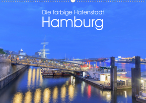Die farbige Hafenstadt Hamburg (Wandkalender 2021 DIN A2 quer) von Nürnberg,  Fiorelino