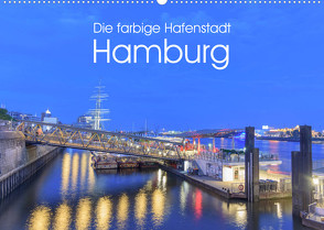 Die farbige Hafenstadt Hamburg (Wandkalender 2023 DIN A2 quer) von Nürnberg,  Fiorelino