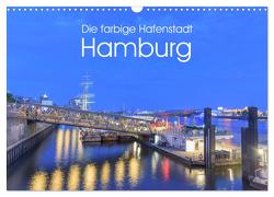 Die farbige Hafenstadt Hamburg (Wandkalender 2024 DIN A3 quer), CALVENDO Monatskalender von Nürnberg,  Fiorelino