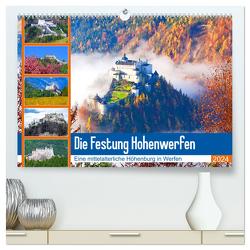 Die Festung Hohenwerfen (hochwertiger Premium Wandkalender 2024 DIN A2 quer), Kunstdruck in Hochglanz von Kramer,  Christa