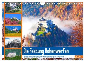 Die Festung Hohenwerfen (Wandkalender 2024 DIN A4 quer), CALVENDO Monatskalender von Kramer,  Christa