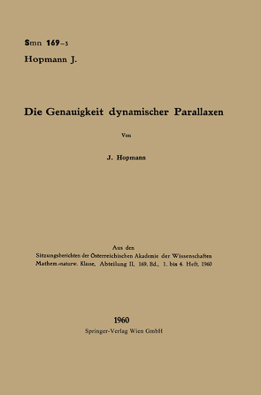 Die Genauigkeit dynamischer Parallaxen von Hopmann,  Josef