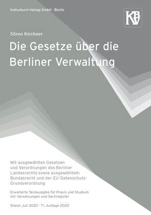 Die Gesetze über die Berliner Verwaltung von Kirchner,  Sören