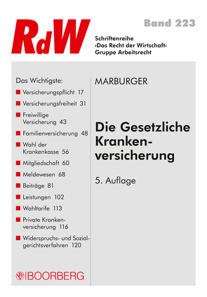 Die Gesetzliche Krankenversicherung von Marburger,  Klaus