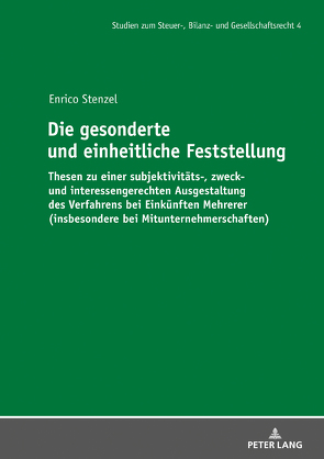 Die gesonderte und einheitliche Feststellung von Stenzel,  Enrico