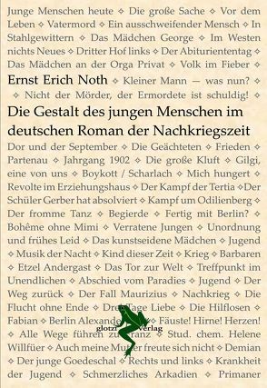 Die Gestalt des jungen Menschen im deutschen Roman der Nachkriegszeit von Glotzbach,  Lothar, Noth,  Ernst Erich