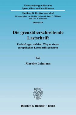 Die grenzüberschreitende Lastschrift. von Lohmann,  Mareike