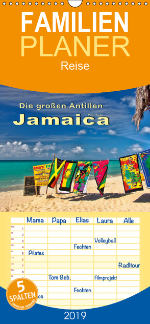 Die großen Antillen – Jamaica – Familienplaner hoch (Wandkalender 2019 , 21 cm x 45 cm, hoch) von Roder,  Peter