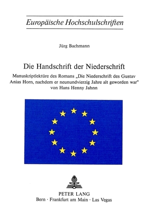 Die Handschrift der «Niederschrift» von Bachmann,  Jürg