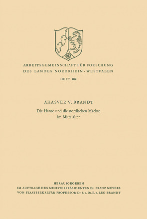 Die Hanse und die nordischen Mächte im Mittelalter von Brandt,  Ahasver von