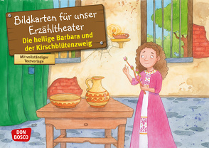 Die heilige Barbara und der Kirschblütenzweig. Kamishibai Bildkartenset. von Fastenmeier,  Catharina, Häusl-Vad,  Sonja