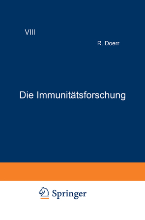 Die Immunitätsforschung von Doerr,  Robert