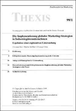 Die Implementierung globaler Marketing-Strategien in Industriegüterunternehmen von Belz,  Christian, Müllner,  Markus, Senn,  Christoph