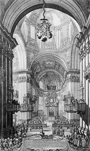 Die Innenansicht des Salzburger Domes (um 1675) von Croll,  Gerhard, Eder,  Petrus, Hahn,  Adolf, Hintermaier,  Ernst, Walteskirchen,  Gerhard