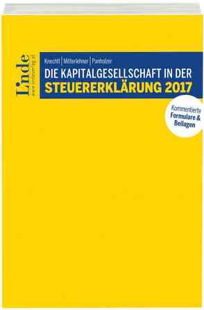 Die Kapitalgesellschaft in der Steuererklärung 2017 von Knechtl,  Markus, Mitterlehner,  Andreas, Panholzer,  Max