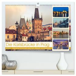 Die Karlsbrücke in Prag (hochwertiger Premium Wandkalender 2024 DIN A2 quer), Kunstdruck in Hochglanz von Drachenkind-Fotografie,  Drachenkind-Fotografie