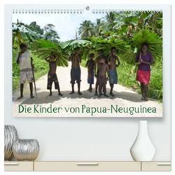 Die Kinder von Papua Neuguinea (hochwertiger Premium Wandkalender 2024 DIN A2 quer), Kunstdruck in Hochglanz von Hähnke und Peter Möller,  André