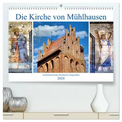 Die Kirche von Mühlhausen – Ein architektonisches Kleinod in Ostpreußen (hochwertiger Premium Wandkalender 2024 DIN A2 quer), Kunstdruck in Hochglanz von von Loewis of Menar,  Henning