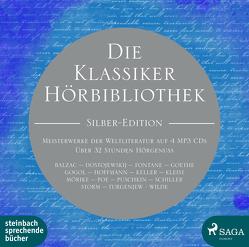 Die Klassiker Hörbibliothek Silber-Edition von Balzac,  Honoré de, Beilharz,  Norbert, Bögel,  Hans-Peter, Cramer,  Heinz von, Dostojewskij,  Fjodor M., Fischer,  Andreas, Fontane,  Theodor, Goethe,  Johann Wolfgang von, Gogol,  Nikolai, Götze,  Wilhelm, Günther,  Rolf, Hoffmann,  E T A, Keller,  Gottfried, Kilian,  Heinz, Kleist,  Heinrich von, König,  Klaus-Dieter, Mörike,  Eduard, Poe,  Edgar A, Puschkin,  Alexander, Schepmann,  Ernst-August, Schiller,  Friedrich, Schoenfelder,  Friedrich, Storm,  Theodor, Turgenjew,  Iwan, Wilde,  Oscar