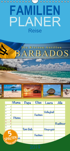 Die kleinen Antillen – Barbados – Familienplaner hoch (Wandkalender 2019 , 21 cm x 45 cm, hoch) von Roder,  Peter
