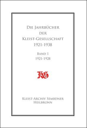 Die Kleist-Jahrbücher 1921-1938 von Maurach,  Martin