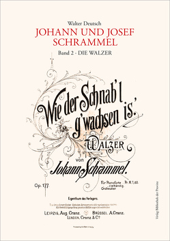 Die Kompositionen der Brüder Johann und Josef Schrammel / Band 2: Die Walzer von Böck,  Lois, Deutsch,  Walter, Schrammel,  Johann, Schrammel,  Josef, Sieder,  Erika L.