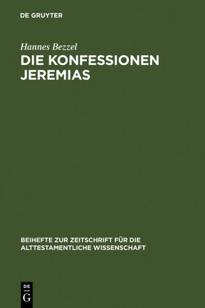 Die Konfessionen Jeremias von Bezzel,  Hannes