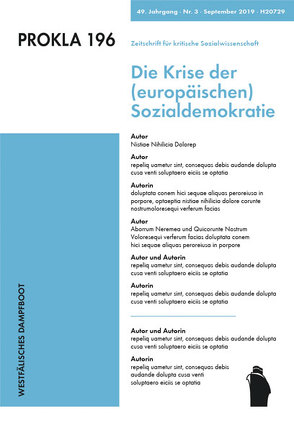 Die Krise der (europäischen) Sozialdemokratie von 396,  PROKLA