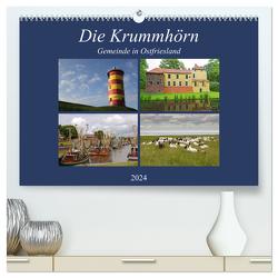 Die Krummhörn Gemeinde in Ostfriesland (hochwertiger Premium Wandkalender 2024 DIN A2 quer), Kunstdruck in Hochglanz von Poetsch,  Rolf