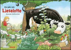 Die Kuh Lieselotte 2023 ‒ Erfunden und illustriert von Alexander Steffensmeier ‒ Wandkalender für Kinder ‒ Format 42 x 29,7 cm von Steffensmeier,  Alexander