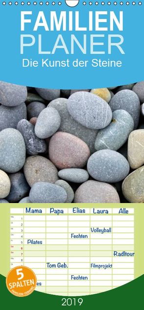 Die Kunst der Steine – Familienplaner hoch (Wandkalender 2019 , 21 cm x 45 cm, hoch) von Haafke,  Udo