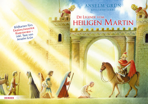 Die Legende vom heiligen Martin. Bildkarten fürs Erzähltheater Kamishibai von Ferri,  Giuliano, Grün,  Anselm