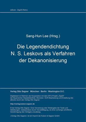 Die Legendendichtung N. S. Leskovs als Verfahren der Dekanonisierung von Lee,  Sang-Hun