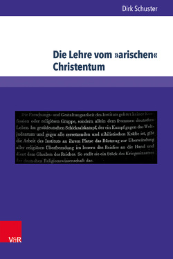 Die Lehre vom »arischen« Christentum von Schuster,  Dirk