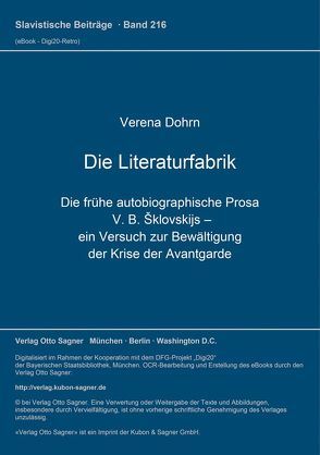 Die Literaturfabrik von Dohrn,  Verena