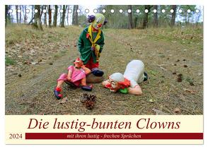 Die lustig-bunten Clowns (Tischkalender 2024 DIN A5 quer), CALVENDO Monatskalender von Junghanns,  Konstanze