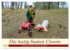 Die lustig-bunten Clowns (Wandkalender 2024 DIN A2 quer), CALVENDO Monatskalender von Junghanns,  Konstanze