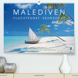 Die Malediven: Fluchtpunkt Sehnsucht (Premium, hochwertiger DIN A2 Wandkalender 2023, Kunstdruck in Hochglanz) von CALVENDO