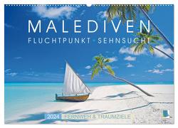 Die Malediven: Fluchtpunkt Sehnsucht (Wandkalender 2024 DIN A2 quer), CALVENDO Monatskalender von CALVENDO,  CALVENDO