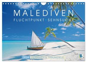 Die Malediven: Fluchtpunkt Sehnsucht (Wandkalender 2024 DIN A4 quer), CALVENDO Monatskalender von CALVENDO,  CALVENDO
