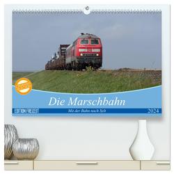 Die Marschbahn (hochwertiger Premium Wandkalender 2024 DIN A2 quer), Kunstdruck in Hochglanz von bahnblitze.de,  bahnblitze.de