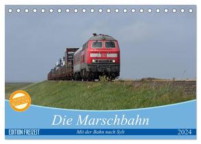 Die Marschbahn (Tischkalender 2024 DIN A5 quer), CALVENDO Monatskalender von bahnblitze.de,  bahnblitze.de