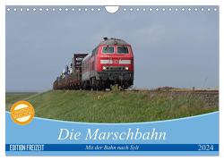 Die Marschbahn (Wandkalender 2024 DIN A4 quer), CALVENDO Monatskalender von bahnblitze.de,  bahnblitze.de