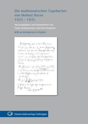 Die mathematischen Tagebücher von Helmut Hasse 1923-1935 von Lemmermeyer,  F., Roquette,  Peter
